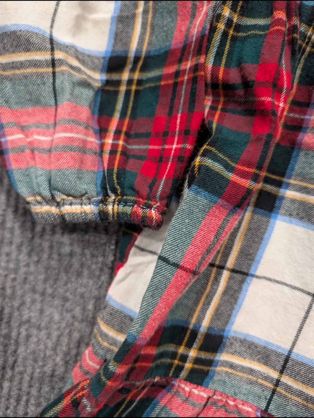 Old Navy Red and Green Plaid Button-Front Shirt Dress